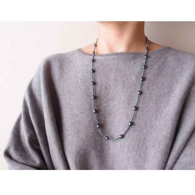SV】Seed Pearl Station Necklace／シードパール ステーション 