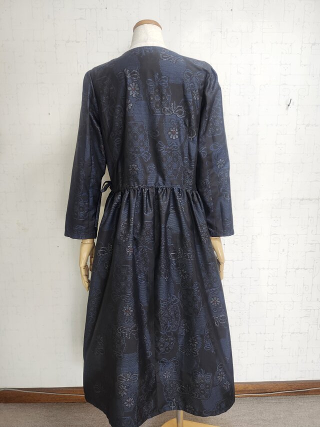 大島紬リメイク カシュクールワンピース | iichi 日々の暮らしを