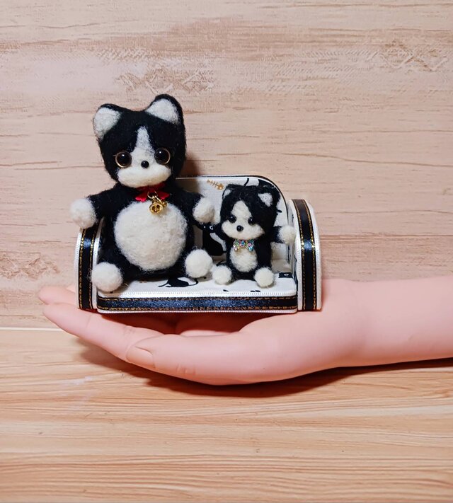 羊毛フェルト 猫のぬいぐるみセット ソファ付き | iichi 日々の暮らし
