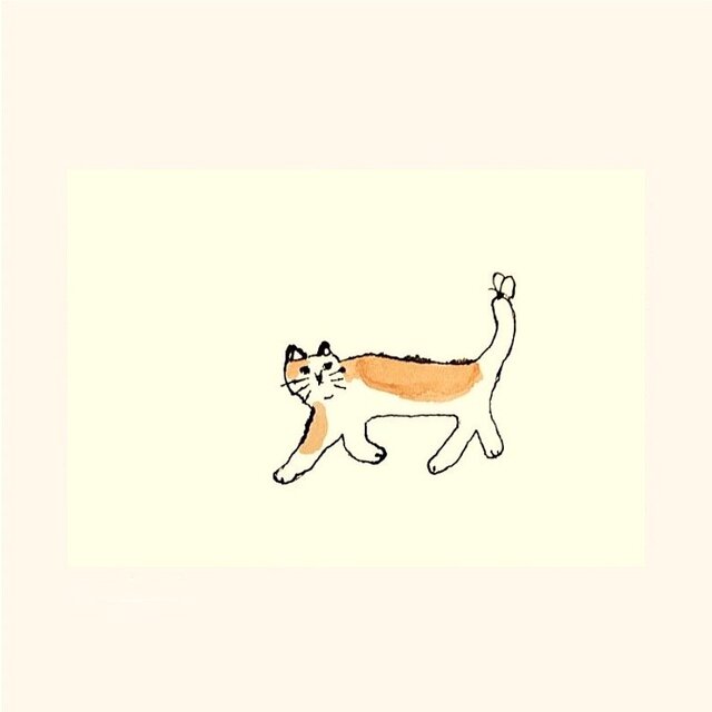 ㉛「のんきな猫」ポストカード同柄3枚セット 絵葉書 メッセージカード