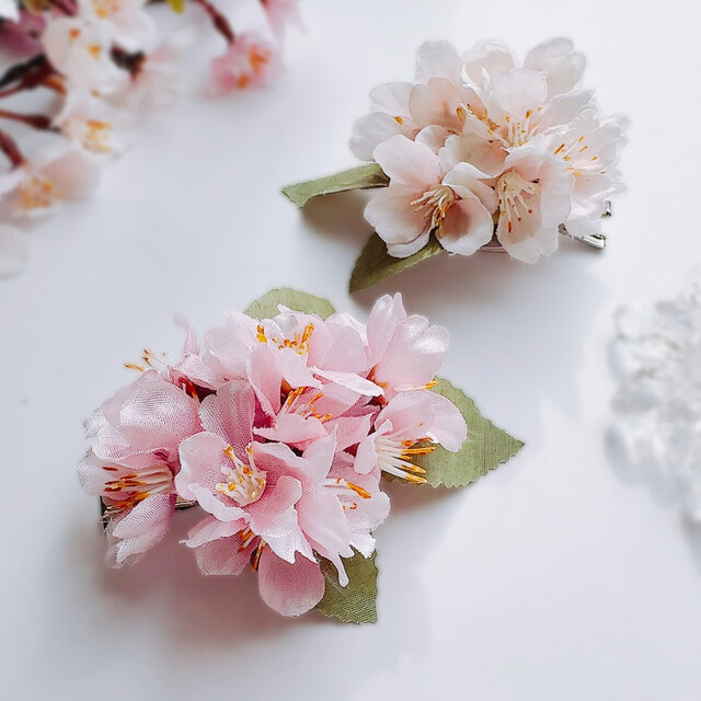 薄紅の桜】春を告げる桜のコサージュ 卒業式 入学式 発表会 | iichi