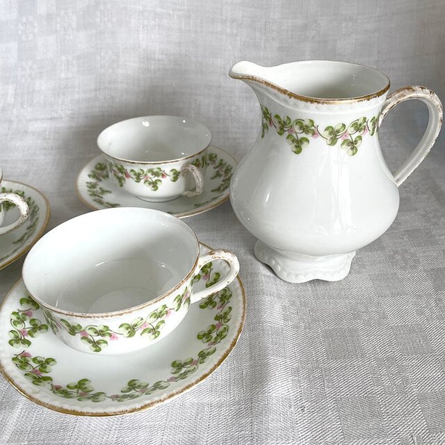 カップ＆ソーサー リモージュ クローバー Limoges 金彩 19twd18-2