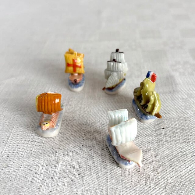 フェーブ 陶器ミニチュア10個セット 帆船 LA MARINE ROYALE