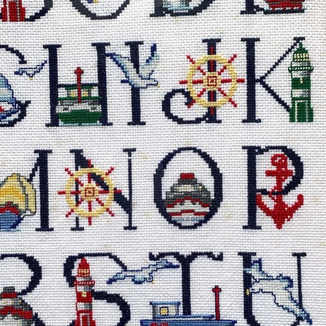 クロスステッチ刺繍 ABC ブルターニュの海 額 フレーム入り 12otca24