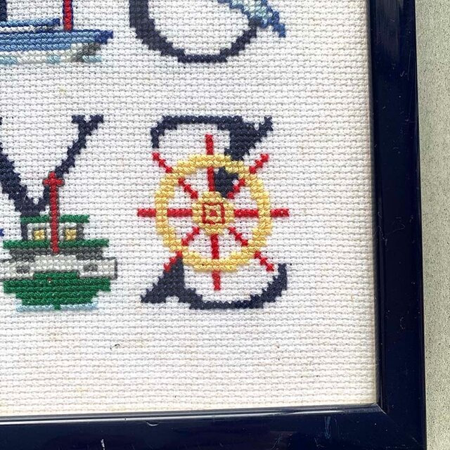 クロスステッチ刺繍 ABC ブルターニュの海 額 フレーム入り 12otca24