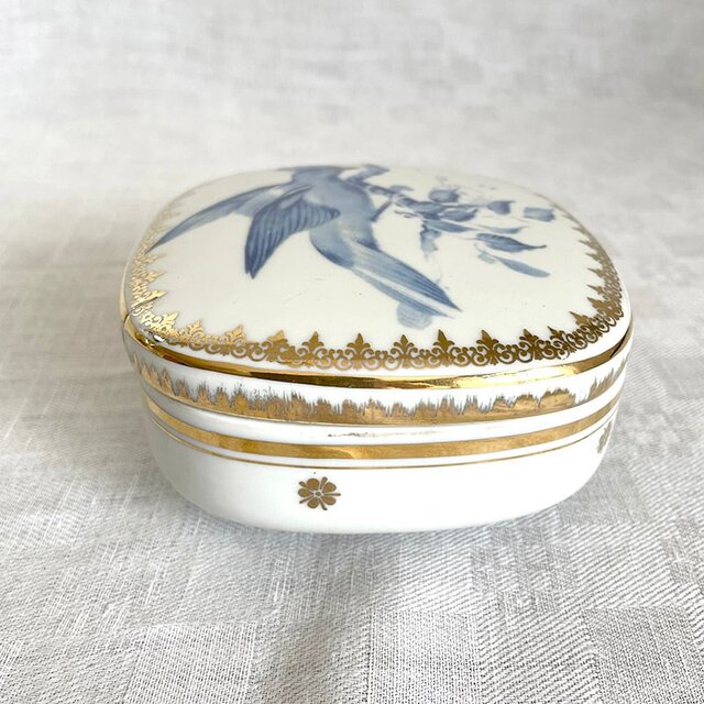 ボンボニエール 陶器小物入れ リモージュ Limoges とり 12OTdg28-1