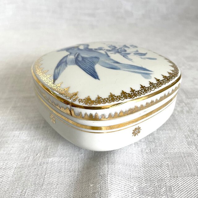 ボンボニエール 陶器小物入れ リモージュ Limoges とり 12OTdg28-1