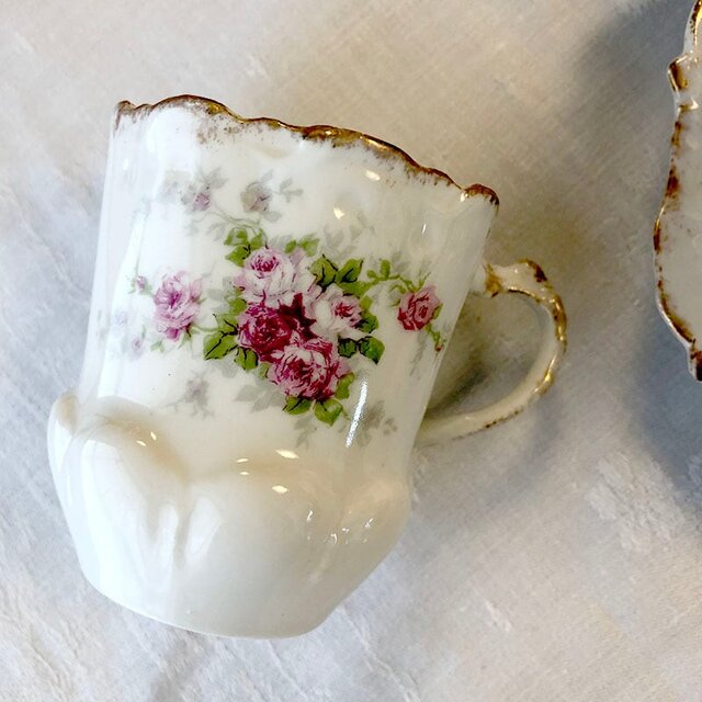 リモージュ フリルがかわいい薔薇 コーヒーカップ＆ソーサー Limoges