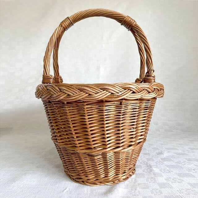 パニエ フランスブロカント バスケット 大型お買い物かご ドライ