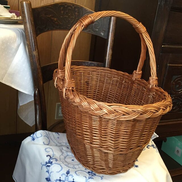 パニエ フランスブロカント バスケット 大型お買い物かご ドライ