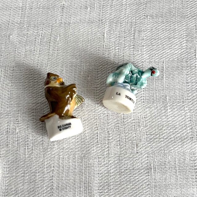 フェーブ 陶器ミニチュア ふくろう かめ 2個セット ガロットデロア