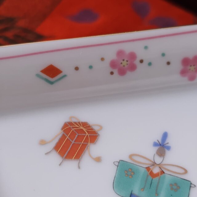 庫山窯 前畑陶器 ひな祭り 雛絵巻 菱形 美濃焼 岐阜 日本 | iichi 日々