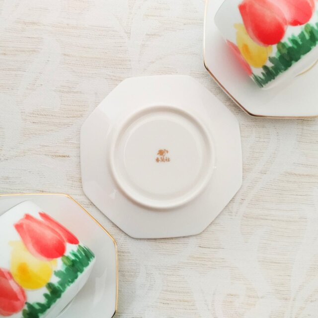 香蘭社　チューリップ　食器セット 香蘭社｜KORANSHA｜チューリップ｜カップ｜湯呑み｜茶托｜有田焼｜日本