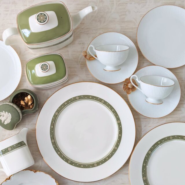 Royal Doulton｜Rondelay｜ロイヤルドルトン｜ティーポットセット＋皿