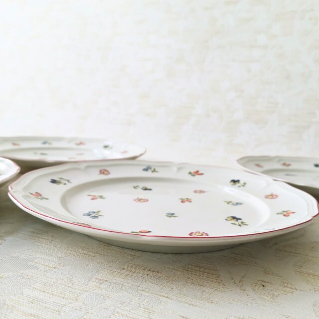 希少【新品未使用】ビレロイ＆ボッホ プチフルール 26cm ディナープレート6枚 Villeroy & Boch｜Petite Fleur｜ビレロイ&ボッホ｜プチフルール
