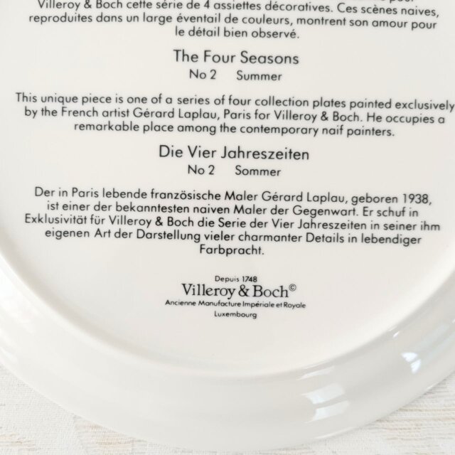 Villeroy & Boch｜The Four Seasons｜Summer｜飾り皿｜ヴィンテージ