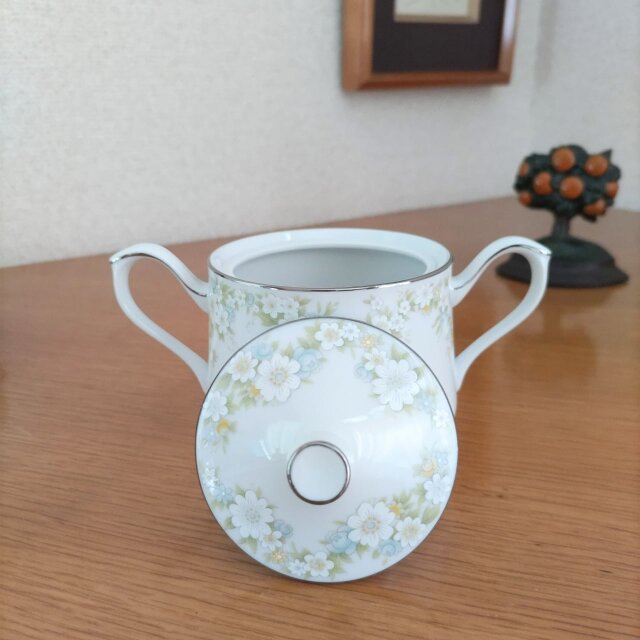 昭和レトロ/Sango CHINA JAPAN MARSEILLE 3855 三郷陶器｜Sango CHINA｜シュガーポット｜昭和レトロ｜小花柄｜日本