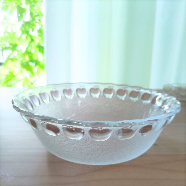 昭和レトロ｜りんご｜ガラス｜ボウル｜サラダボウル｜日本 | iichi