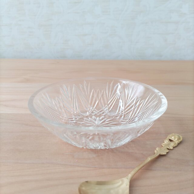 霜柱｜プレス｜ガラス｜ボウル｜氷コップ｜昭和レトロ｜日本 | iichi