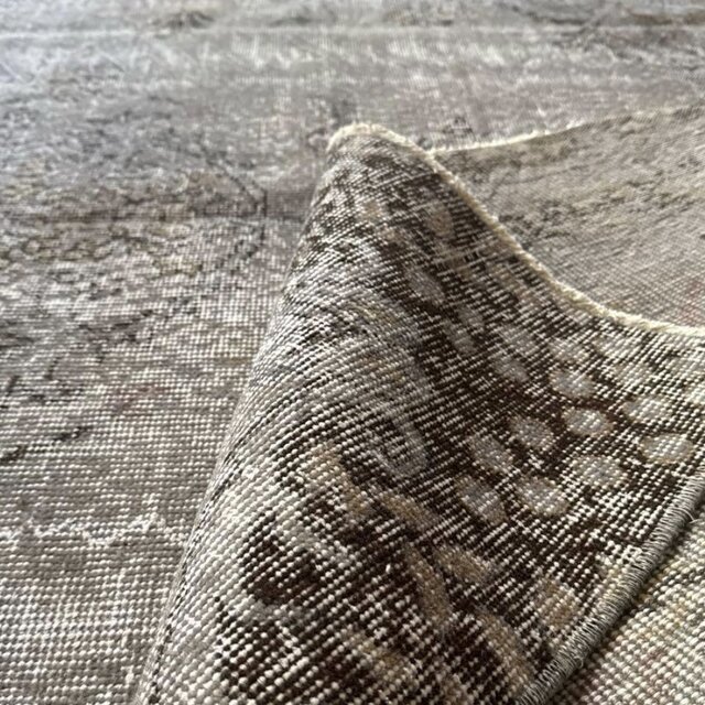 超大判182×293 貴重グレイオーバーダイ メダリオン トルコヴィンテージ