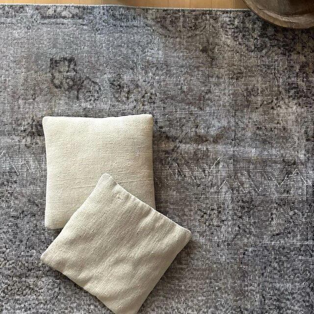 超大判182×293 貴重グレイオーバーダイ メダリオン トルコヴィンテージ