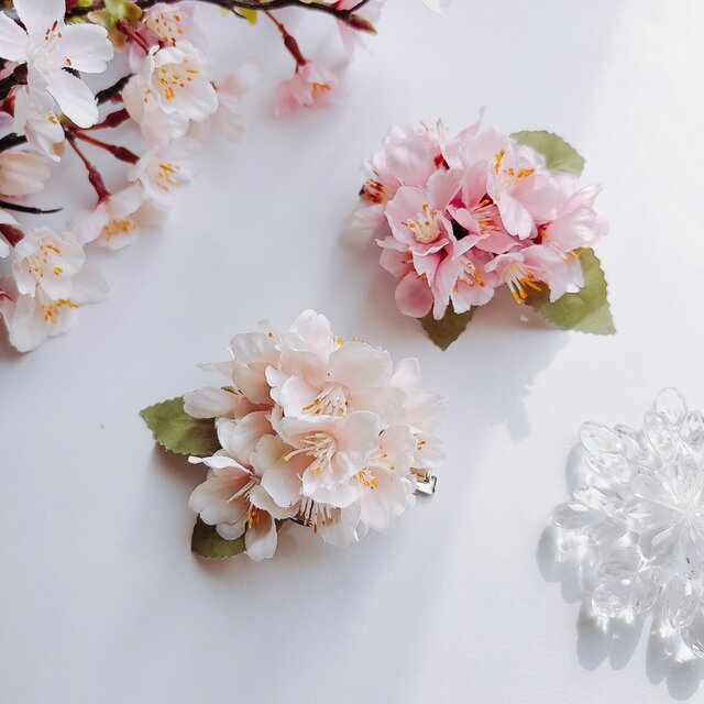 淡雪の桜】春を告げる桜のコサージュ 卒業式 入学式 発表会 | iichi