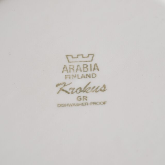 ARABIA Krokus plate アラビア クロッカス 20cmプレート グレーリム①
