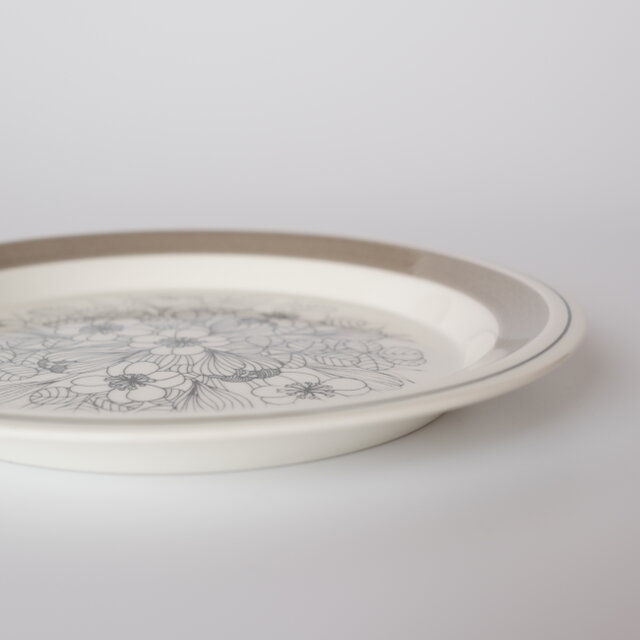 ARABIA Krokus plate アラビア クロッカス 20cmプレート グレーリム②