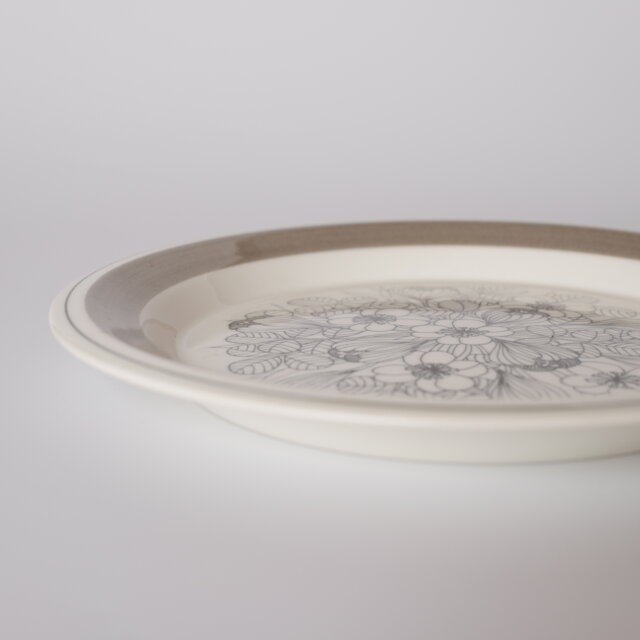 ARABIA Krokus plate アラビア クロッカス 20cmプレート グレーリム②