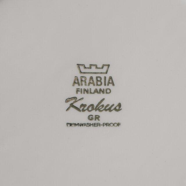 ARABIA Krokus plate アラビア クロッカス 20cmプレート グレーリム②