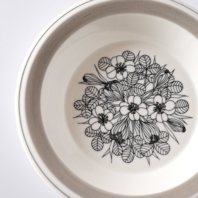 ARABIA/Krokus/アラビア/クロッカス/グレーリム/深皿20cm④ ARABIA Krokus deep plate アラビア クロッカス 20cmディーププレート