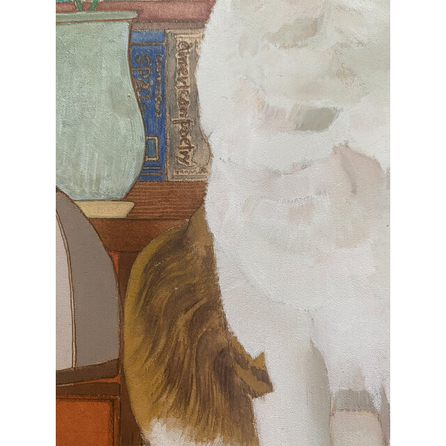 原画「書斎の猫2」猫イラスト | iichi 日々の暮らしを心地よくする