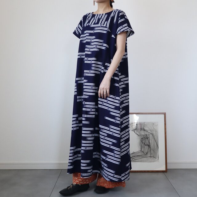 浴衣の切替フレアワンピース（トンボ・M） | iichi 日々の暮らしを