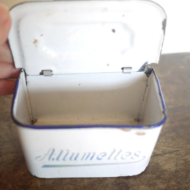 ホーロー缶 ALLUMETTES アンティーク フランス | iichi 日々の暮らしを