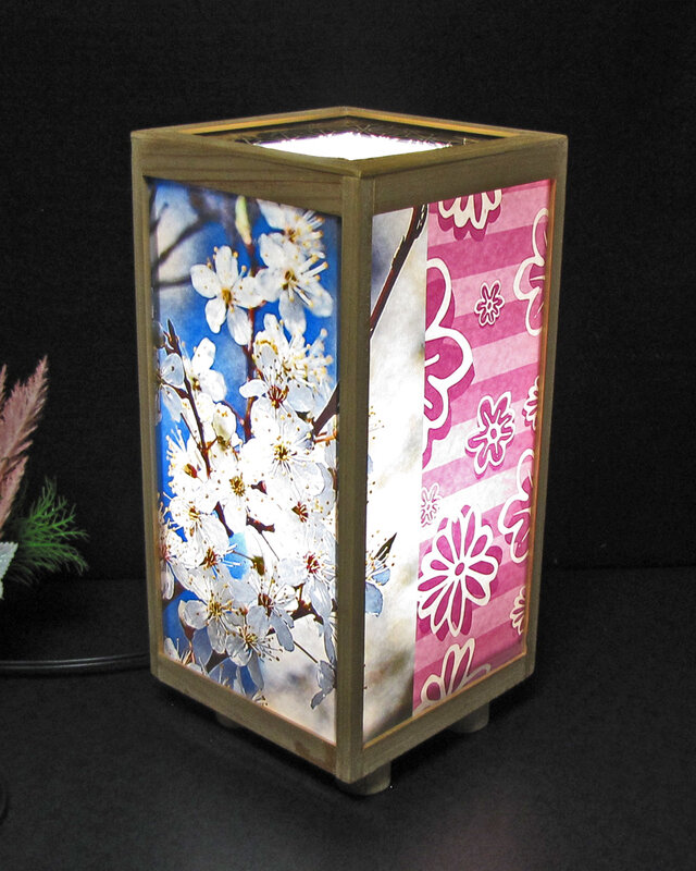 ◇華燭の宿り木=「桜酔心」／至福の灯かり・36-26／LED昼白色・桧枠造