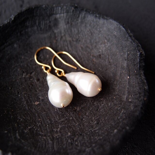 K14gf】Baby Oyster Pearl Earrings／ベビーオイスターパール ピアス
