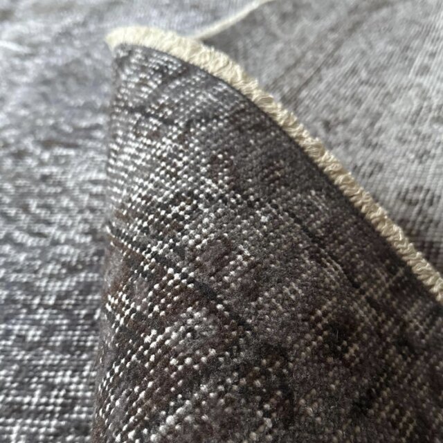 104×207 グレイ×ブラウン オーバーダイ トルコヴィンテージラグ