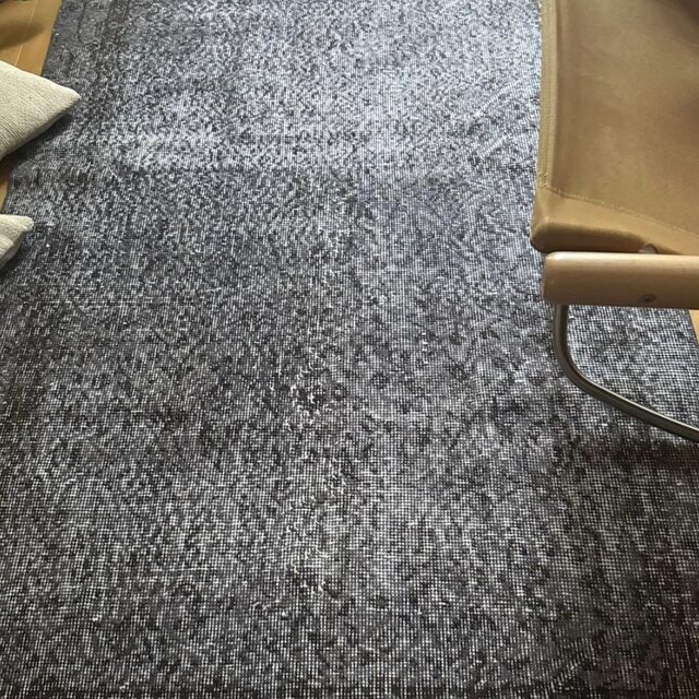 104×207 グレイ×ブラウン オーバーダイ トルコヴィンテージラグ