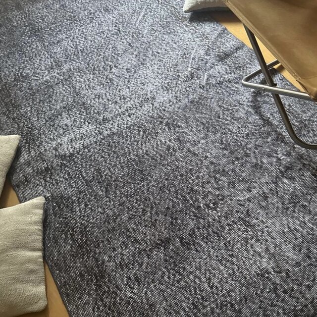 104×207 グレイ×ブラウン オーバーダイ トルコヴィンテージラグ