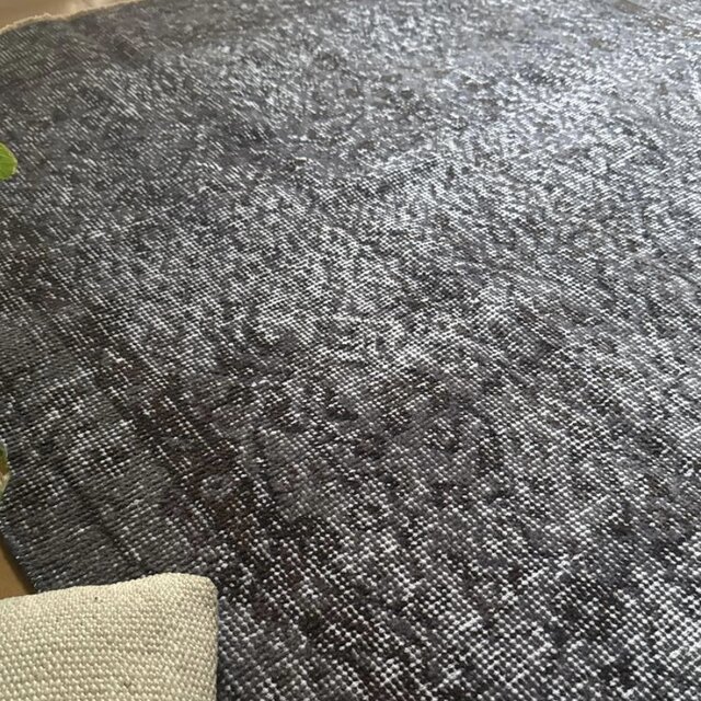 104×207 グレイ×ブラウン オーバーダイ トルコヴィンテージラグ