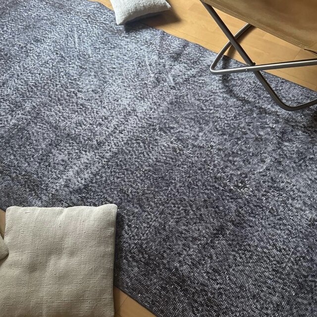 104×207 グレイ×ブラウン オーバーダイ トルコヴィンテージラグ