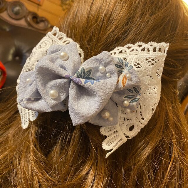 着物リメイク おりぼん ティアラ ヘッドドレス ヘアアクセサリー 和洋