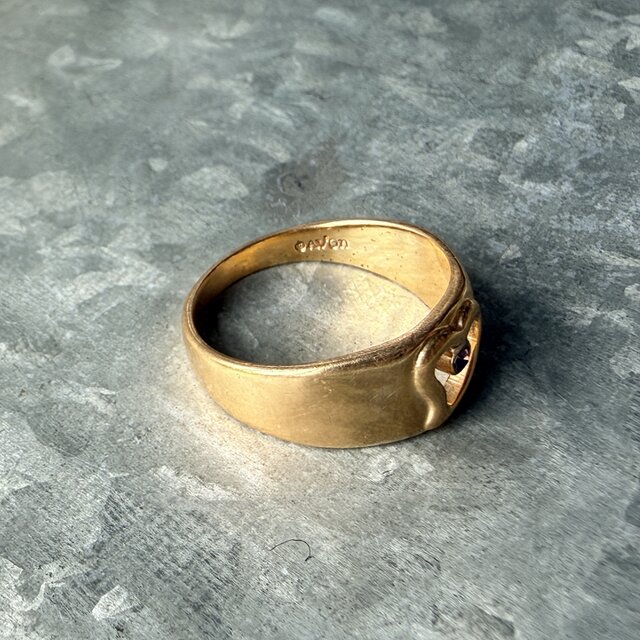 RA154-【 AVON 】エイボン・ヴィンテージリング 1984 Gold Tone