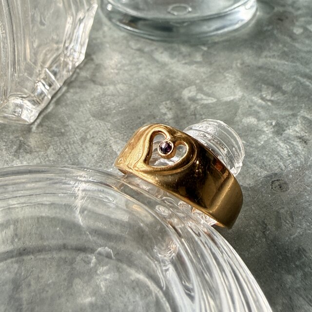 RA154-【 AVON 】エイボン・ヴィンテージリング 1984 Gold Tone