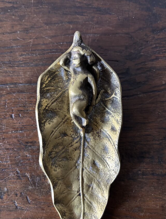 ヴィドポッシュ ブロンズ 天使 トレイ フランス アンティーク 0502488