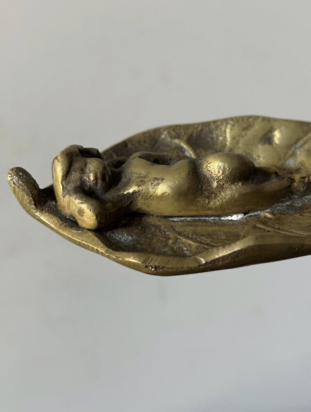 ヴィドポッシュ ブロンズ 天使 トレイ フランス アンティーク 0502488