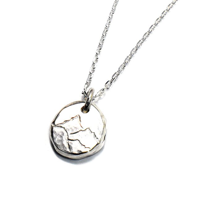 山をモチーフにしたシルバー ペンダントトップ 一点物 No-02 | iichi