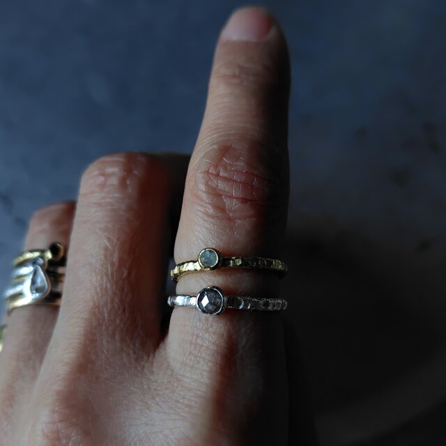 グレーダイヤモンドシルバーリング#12.5 | iichi 日々の暮らしを