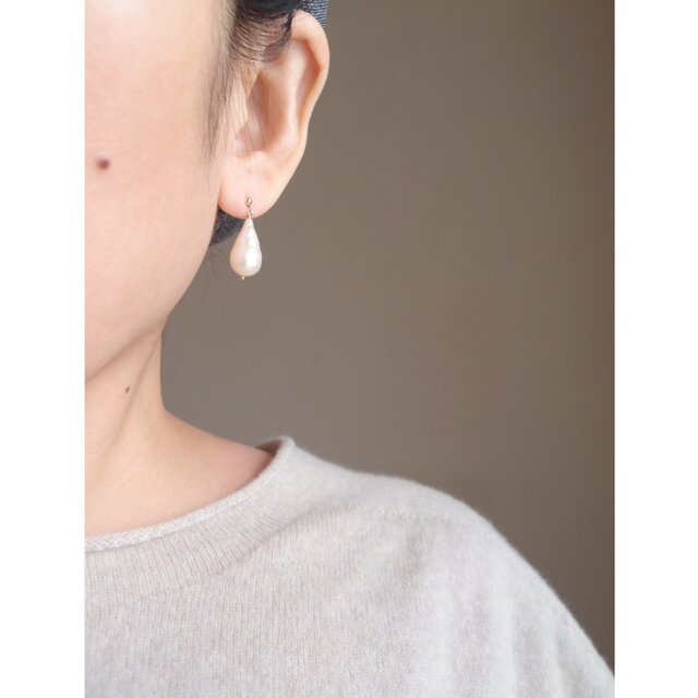 K10YG】Baby Oyster Pearl Earrings／ベビーオイスターパール スタッド