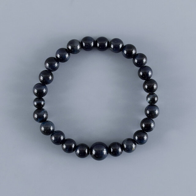 8mm 青虎眼石 ブレスレット ブルー タイガーアイ 京都 天然石 数珠
